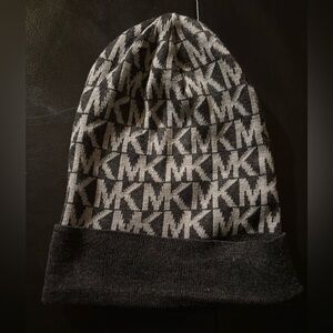 Michael Kors Black and Gray Knit Hat